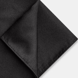 Black Satin Silk Pocket Square